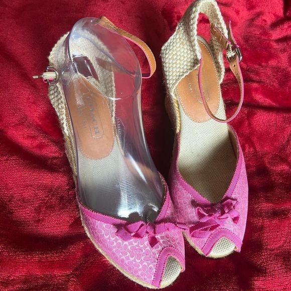 Coach Megan espadrille peep toe wedges - Picture 1 of 6